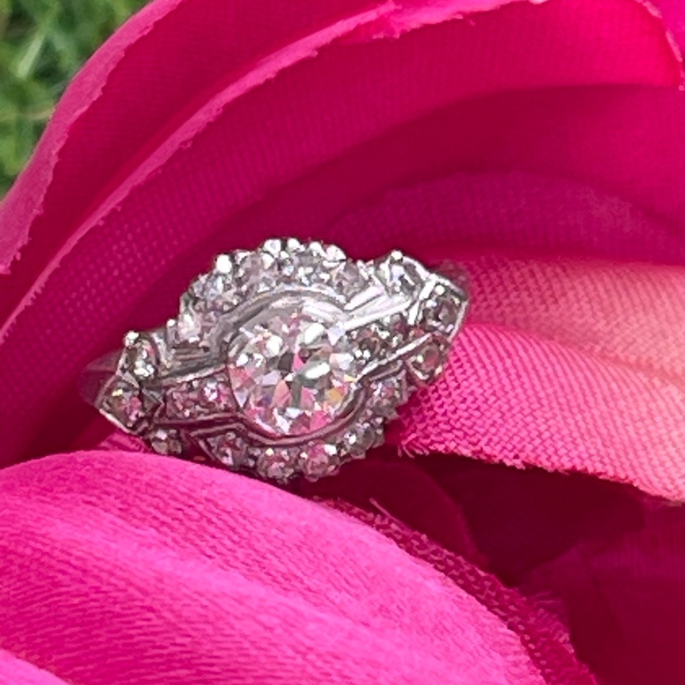 Vintage Platinum Diamond Ring